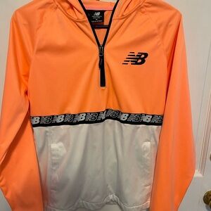 New Balance Orange and White Pullover
